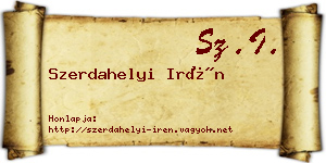 Szerdahelyi Irén névjegykártya