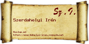 Szerdahelyi Irén névjegykártya